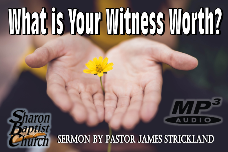 What is Your Witness Worth Sermon AUDIO