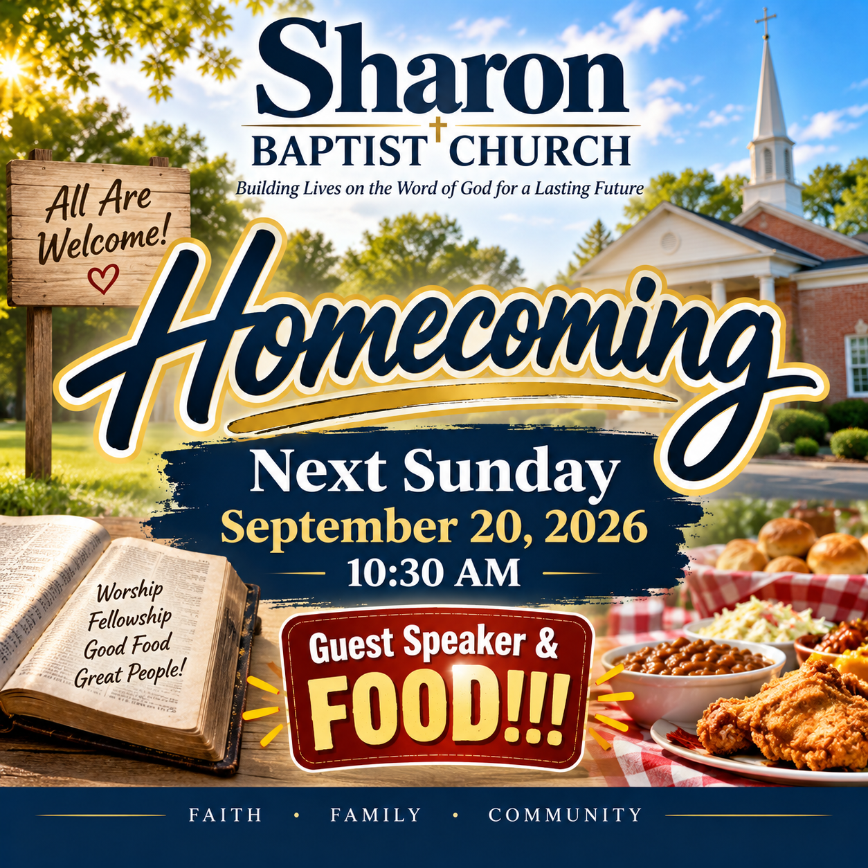 Homecoming at Sharon sept 20 2026